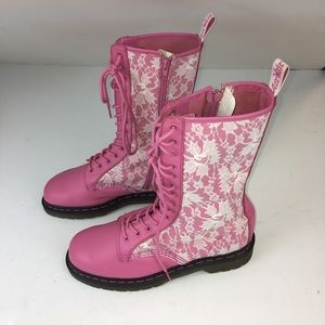 Dr. Marten Pink Zipper Lace Boots Women’s Size 11